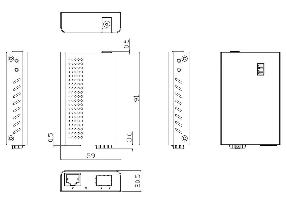 Міні-медіаконвертер 10G SFP